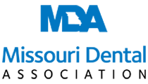 Alternate vertical version of the Missouri Dental Association logo, symbolizing statewide support for dental professionals.